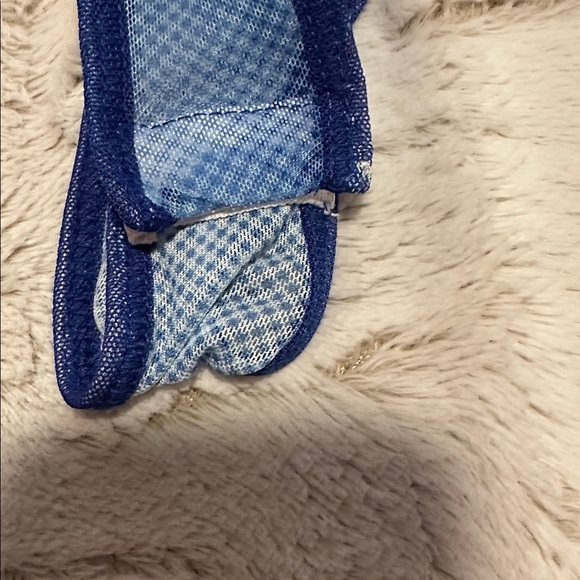 Zara Blue Sheer Mesh Long Sleeve Top Bodysuit - Picture 10 of 10